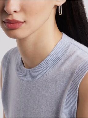 Nordstrom Demi Fine Skinny Oval Hoop Earrings Silver